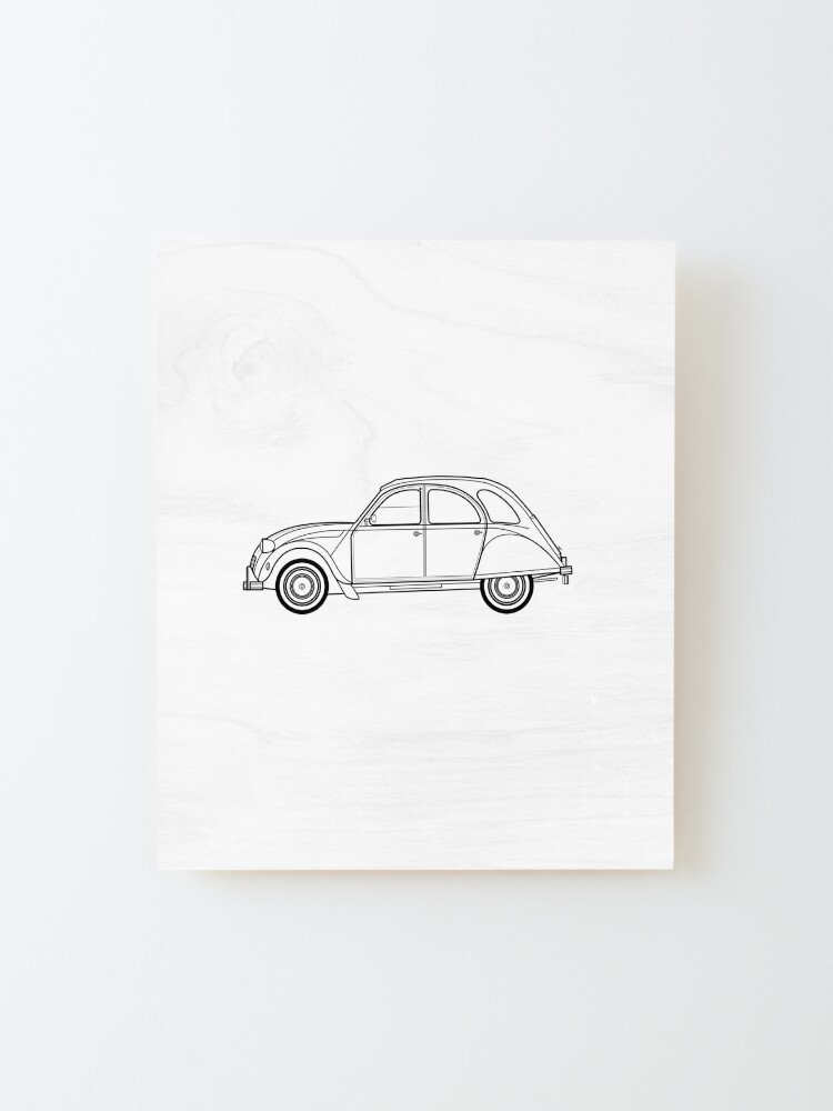 Citroen 2cv charleston art print  black and white drawing french car –  drawinside