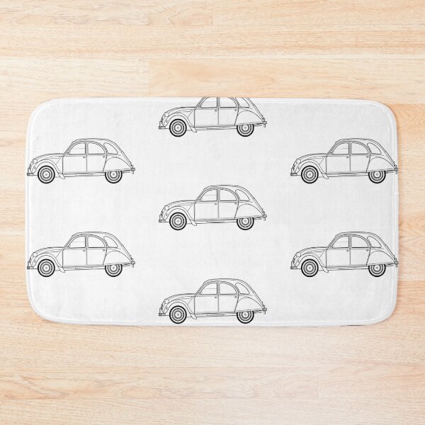 Item preview, 2CV line drawing artwork designed and sold by RJWautographics.