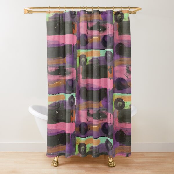 Indigo Ladybug Shower Curtain