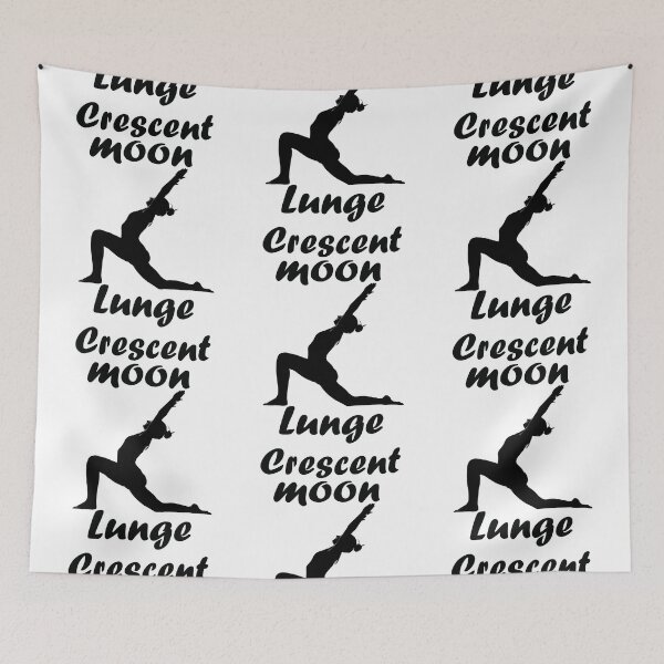 Item preview, Yoga Pose Crescent Moon Lunge designed and sold by SadSacDesigns.