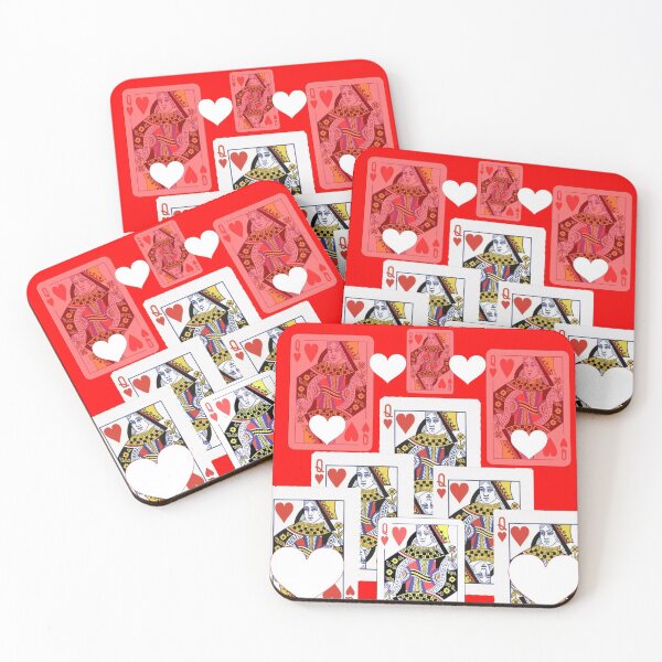Item preview, RED-WHITE  CASINO QUEEN HEART PLAYING CARDS designed and sold by sharlesart.