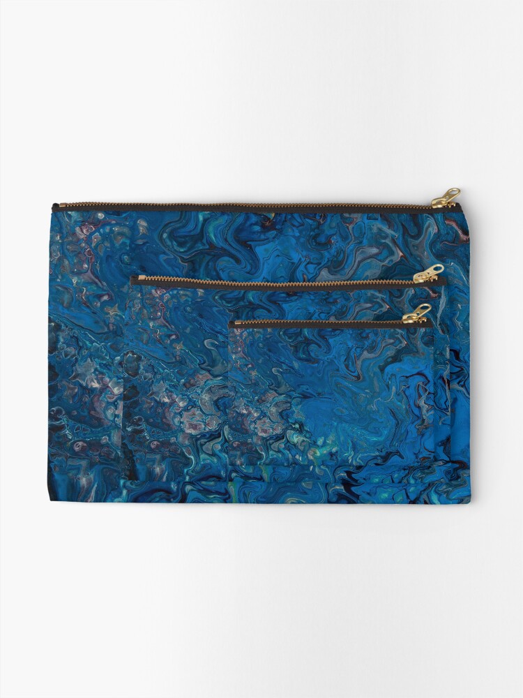 Alternate view of Azure Zipper Pouch