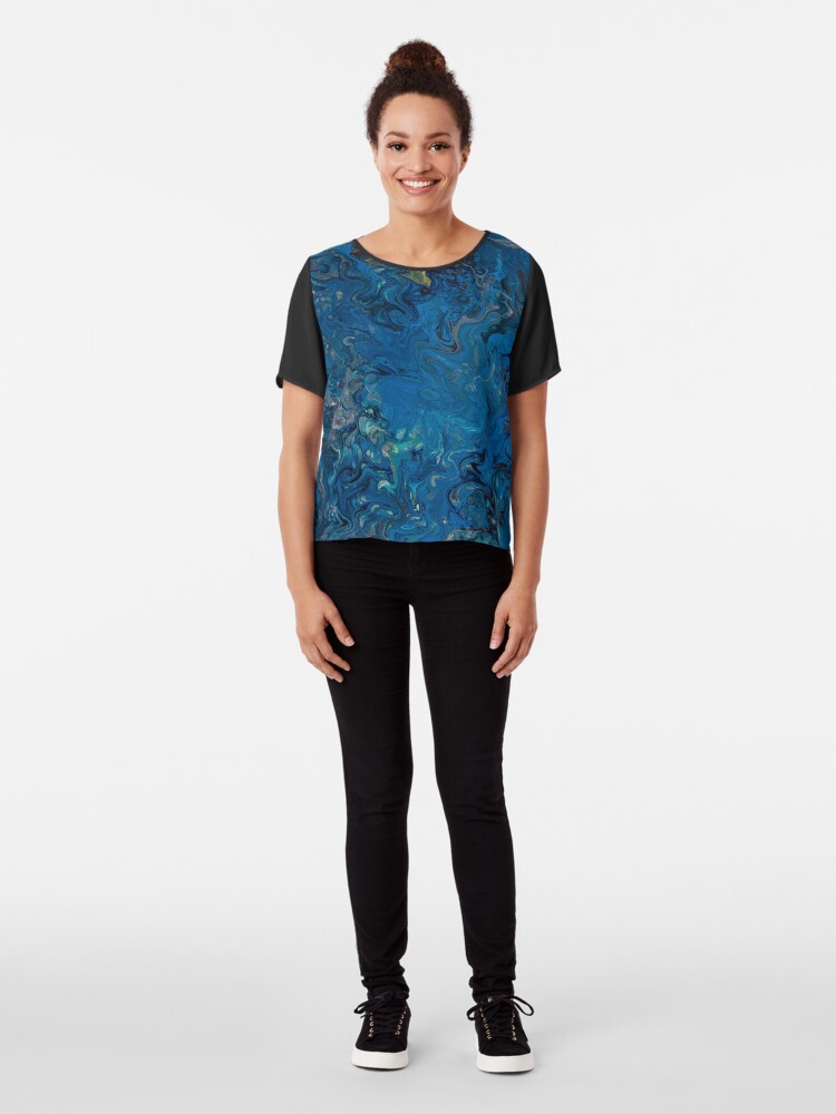 Alternate view of Azure Chiffon Top