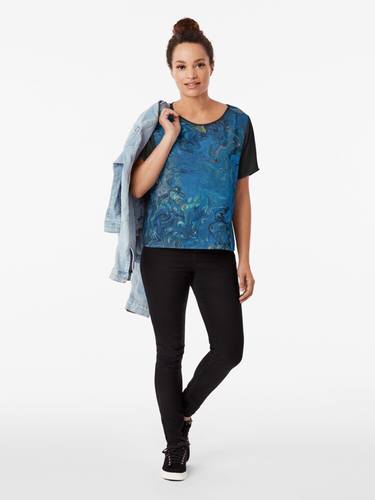 Alternate view of Azure Chiffon Top