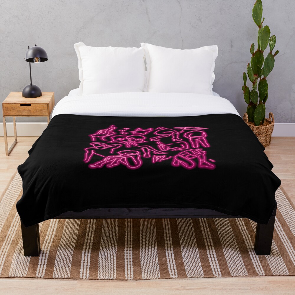 "Hot Pink" Throw Blanket by rockymoon Redbubble