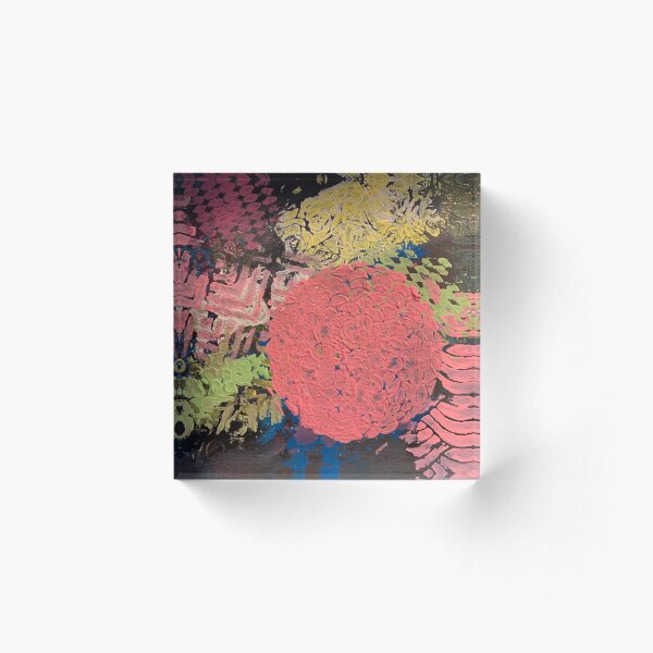 Coral Snowball Acrylic Block