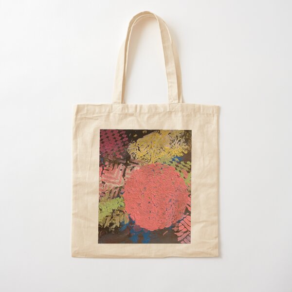Coral Snowball Cotton Tote Bag