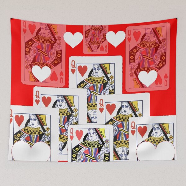 Item preview, RED-WHITE  CASINO QUEEN HEART PLAYING CARDS designed and sold by sharlesart.