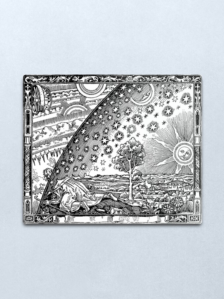 Alternate view of Cosmic Mystery. Flammarion wood engraving. Metal Print