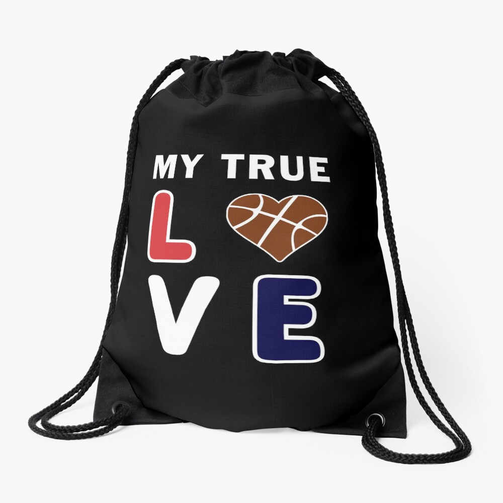Bball My True Love Practice Hoops Bballer Coach. Drawstring Bag