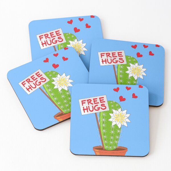 Item preview, Free Hugs Cactus with red hearts  designed and sold by un-artiges.