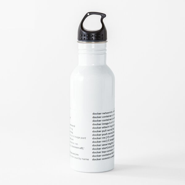 The Docker Commands Cheat Sheet. Water Bottle