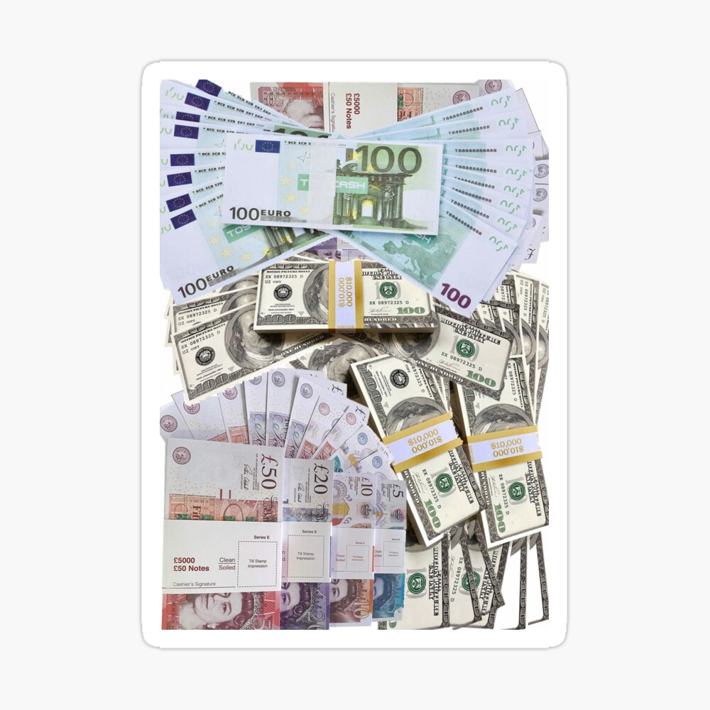 Money Dollars Euros Pounds Thousands Of And Cash Face