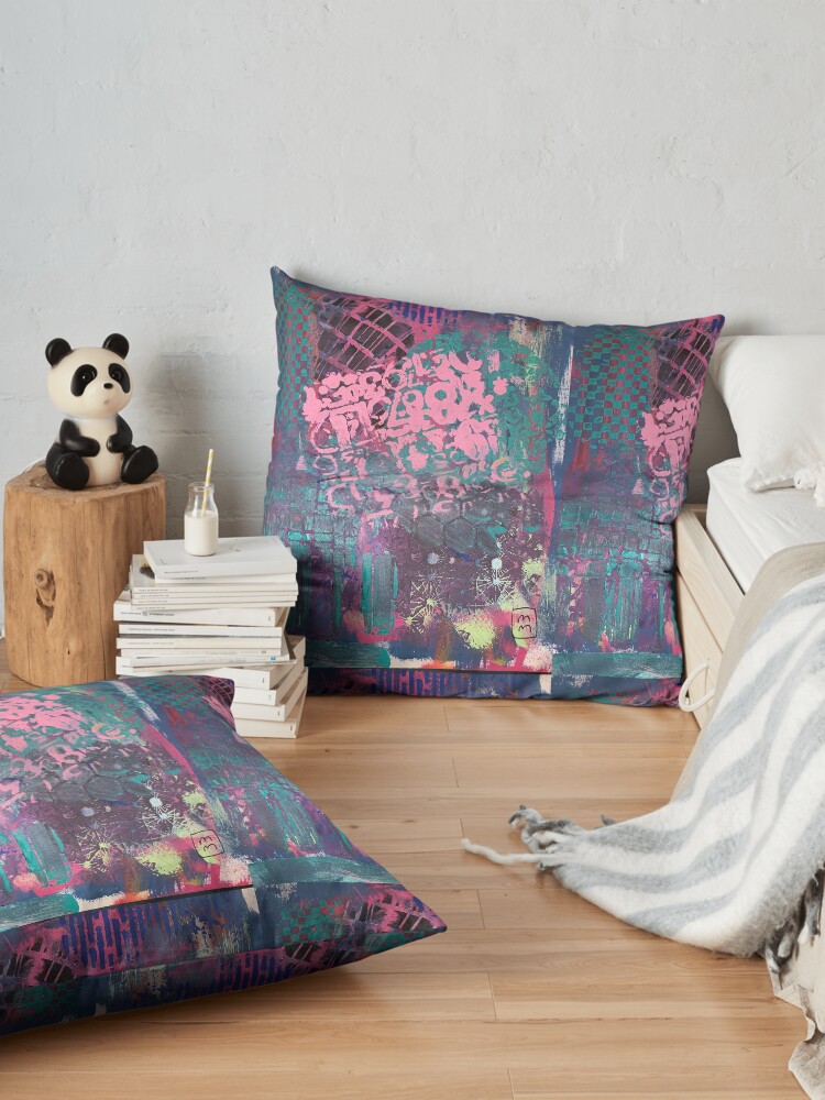 Alternate view of Grungy Pink Princess Floor Pillow