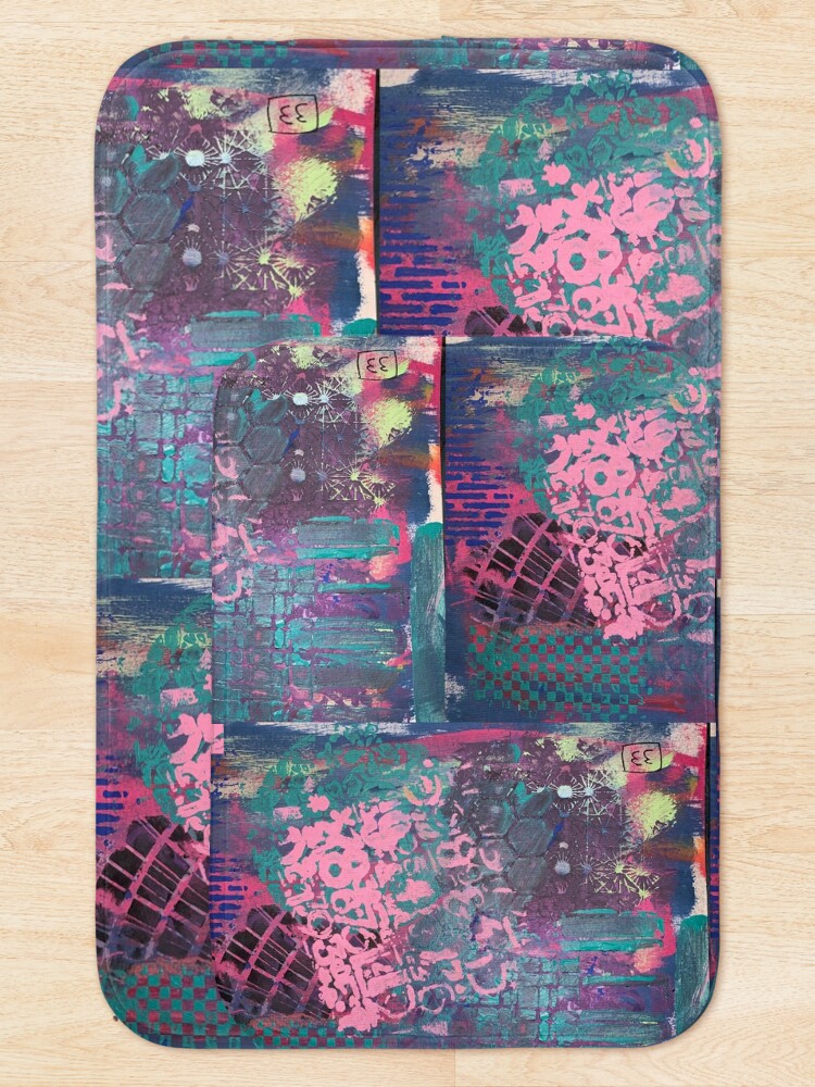 Alternate view of Grungy Pink Princess Bath Mat