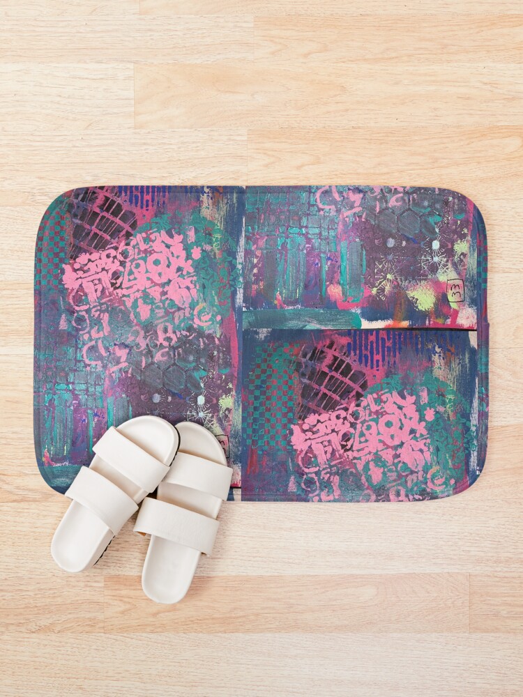 Alternate view of Grungy Pink Princess Bath Mat