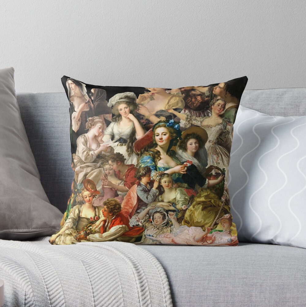 Art History Collection Throw Pillow By Laurenthelyon Redbubble