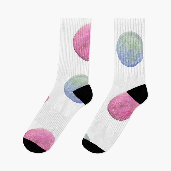 Item preview, Watercolor Floral Circles Polka Dot designed and sold by PaintingbyAgnes.