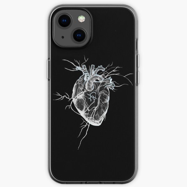 Herz-menschliche Anatomie Schwarzweiss iPhone Flexible Hülle