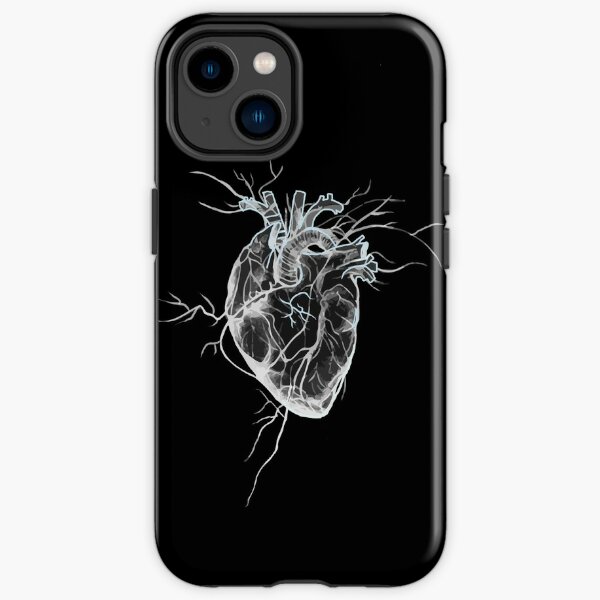 Herz-menschliche Anatomie Schwarzweiss iPhone Robuste Hülle