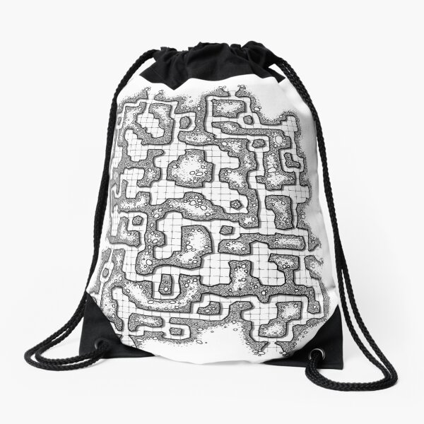 Dungeon map Drawstring Bag