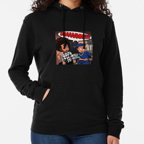 The Boondocks (DAMN meme) Huey x Riley Freeman Lightweight Hoodie