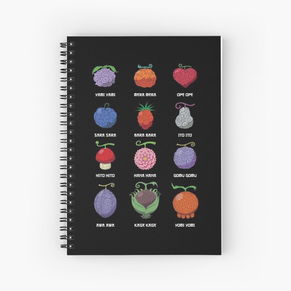 Devil Fruit Pirates Anime Spiral Notebook for Sale by OldDannyBrown