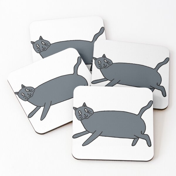 Item preview, Happy Cat Laying on Side designed and sold by AvaJeanBean.