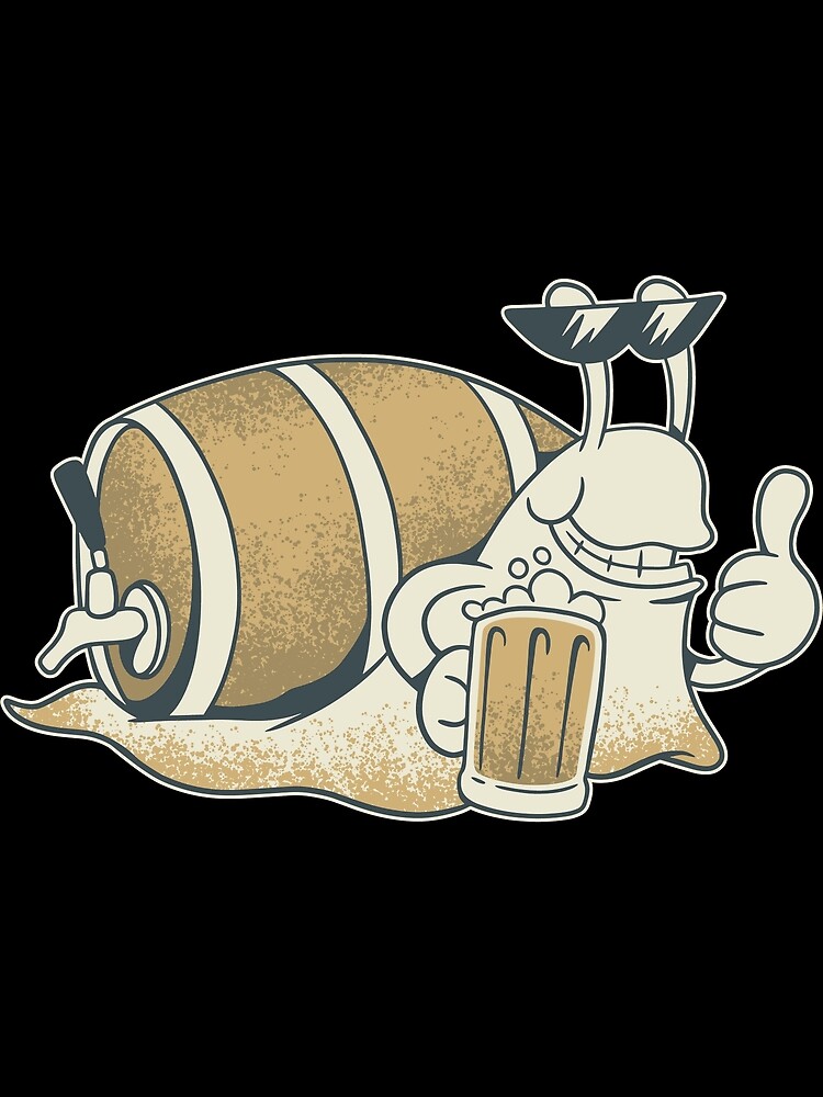 "snail beer " Metal Print by pirminio Redbubble