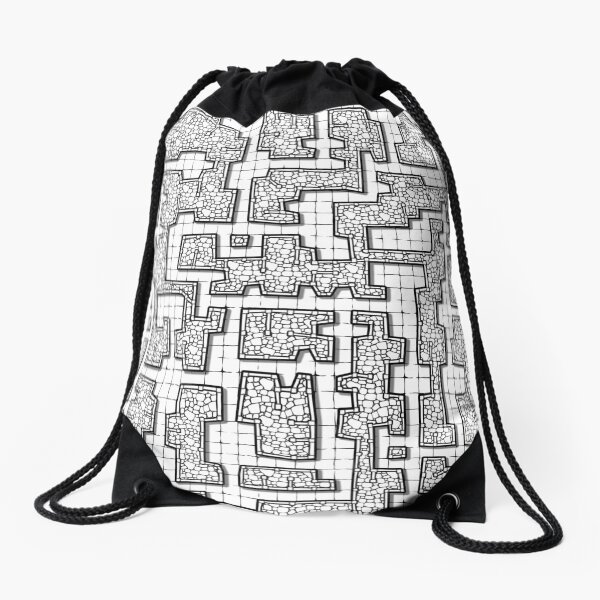 Dungeon map Drawstring Bag
