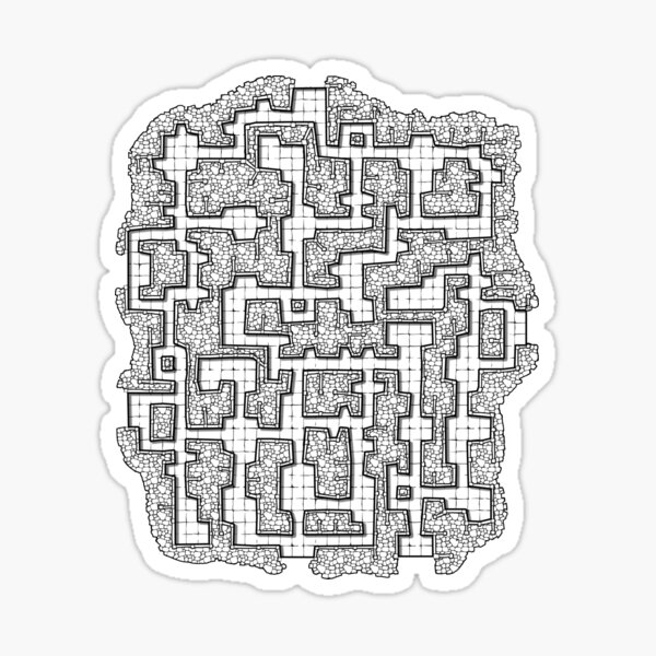 Dungeon map Sticker