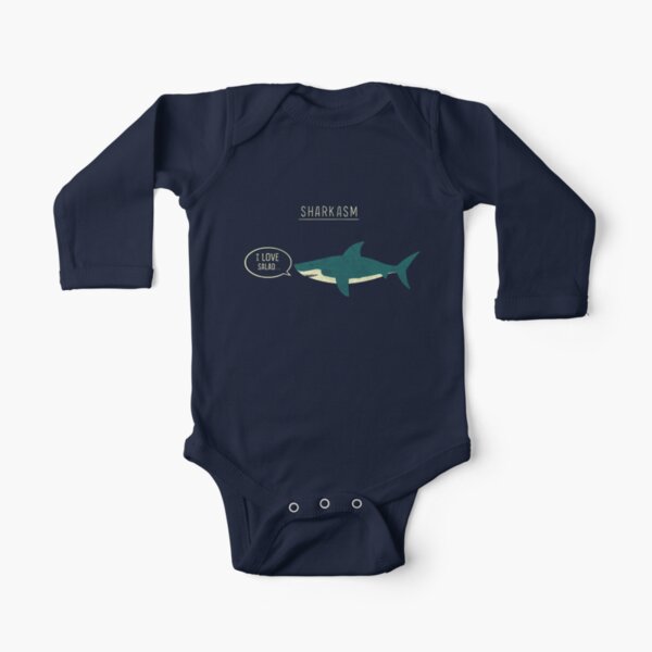 Sharkasm Long Sleeve Baby One-Piece