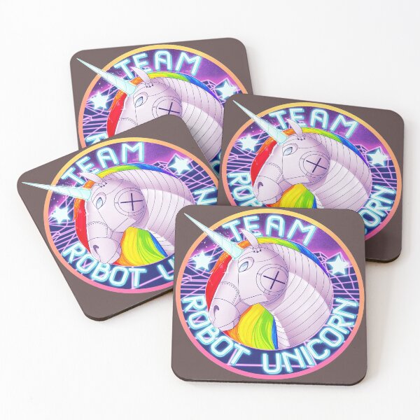 Item preview, Robot Unicorn Badge designed and sold by JackalopeCove.