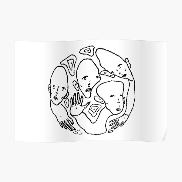 "Circle Heads" Poster by vanessaidoart Redbubble