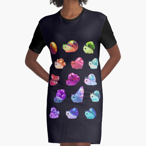 Jewel Snail Graphic T-Shirt Dress