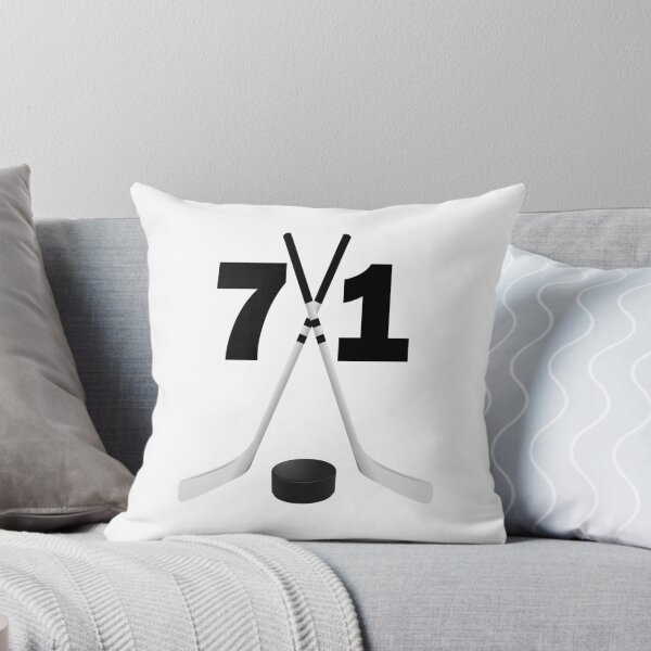 Item preview, Hockey number 71 - seventy one with sticks and disc designed and sold by AllShirts21.
