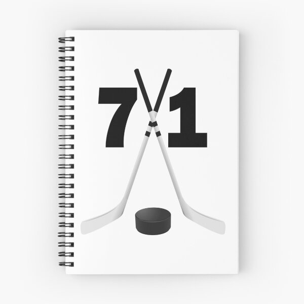 Item preview, Hockey number 71 - seventy one with sticks and disc designed and sold by AllShirts21.