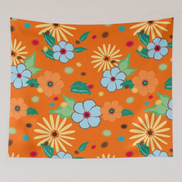 Item preview, RETRO Caqui Floral designed and sold by ZENDYtechSTYLE.
