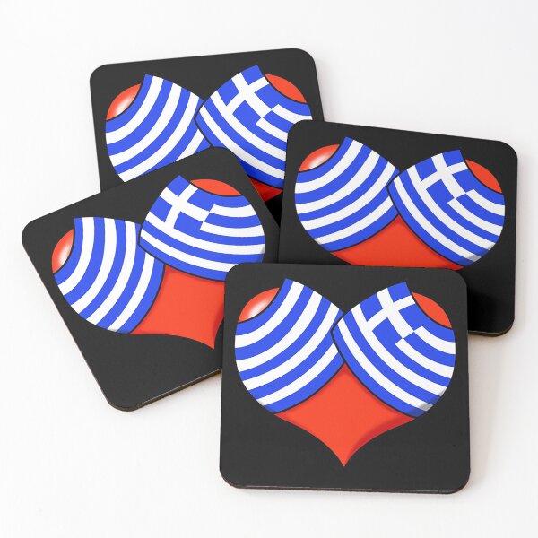 Item preview, Greek Flag Heart designed and sold by TheOtherGreek.