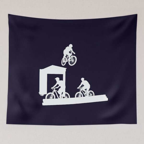 Aperçu de l'œuvre MTB Jump White créée et vendue par cycleexplorers.
