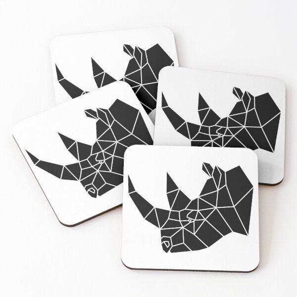Item preview, Geometric Rhino - Black designed and sold by Sweetie Spicy.