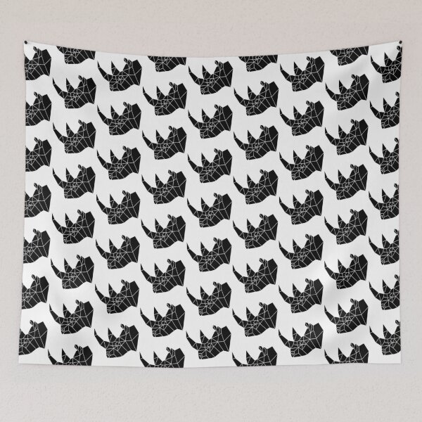 Item preview, Geometric Rhino - Black designed and sold by Sweetie Spicy.