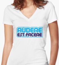 Spurs Latin Motto T-shirt Women's Fitted V-Neck T-Shirt