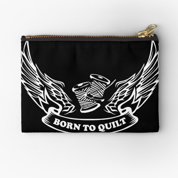 Born to Quilt Tattoo Artwork Zipper Pouch