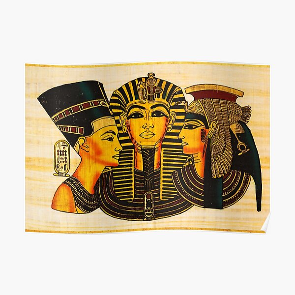 Egyptian Royalty King Tut Nefertiti Cleopatra Poster