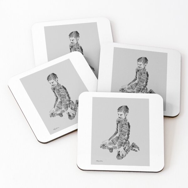 Item preview, Man Kneeling On Ground By ArtGuru 0693, 22 x 28, - Ink On Paper designed and sold by Art Guru.