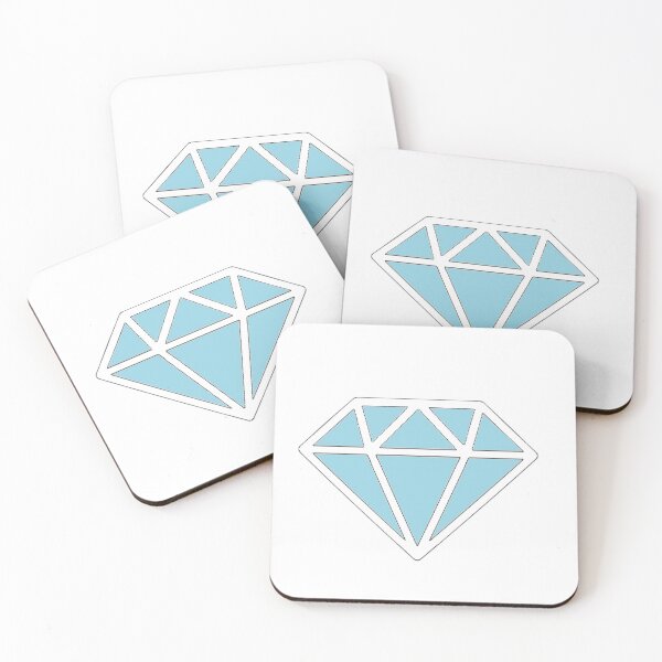 Item preview, Geometric Diamond: Baby Blue with White and Black outline designed and sold by LuxeHurricane.