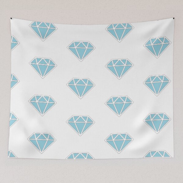 Item preview, Geometric Diamond: Baby Blue with White and Black outline designed and sold by LuxeHurricane.