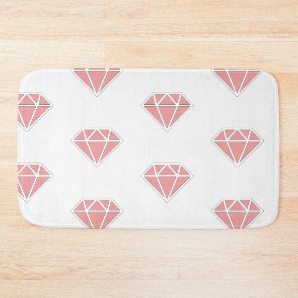 Item preview, Geometric Diamond: Blush with White and Black Outline designed and sold by LuxeHurricane.