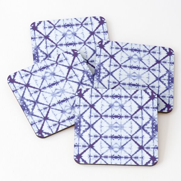 Item preview, Blue Grid Shibori designed and sold by Nina May Designs.